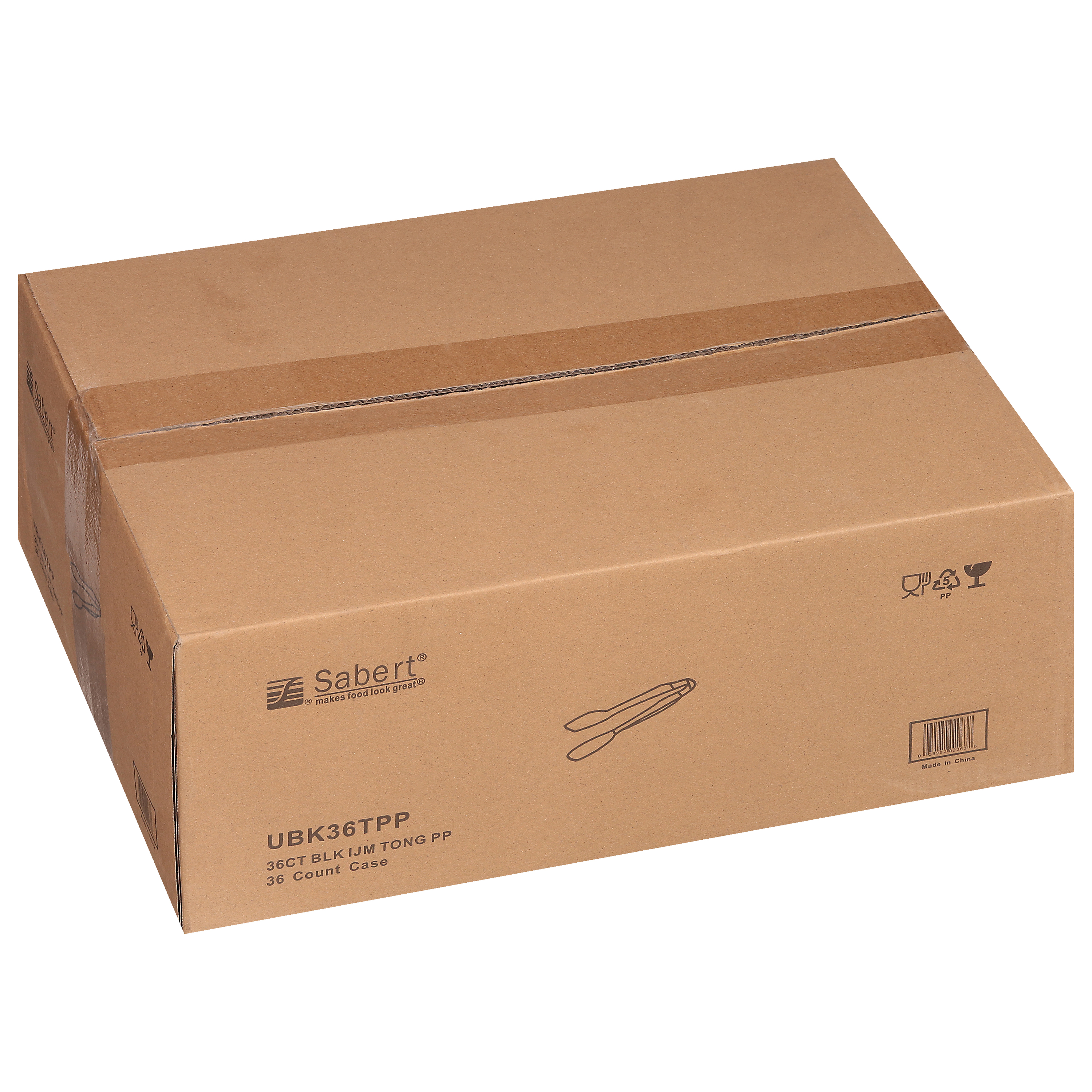 UBK36TPP 10" BLK TONGS 36/CS 0