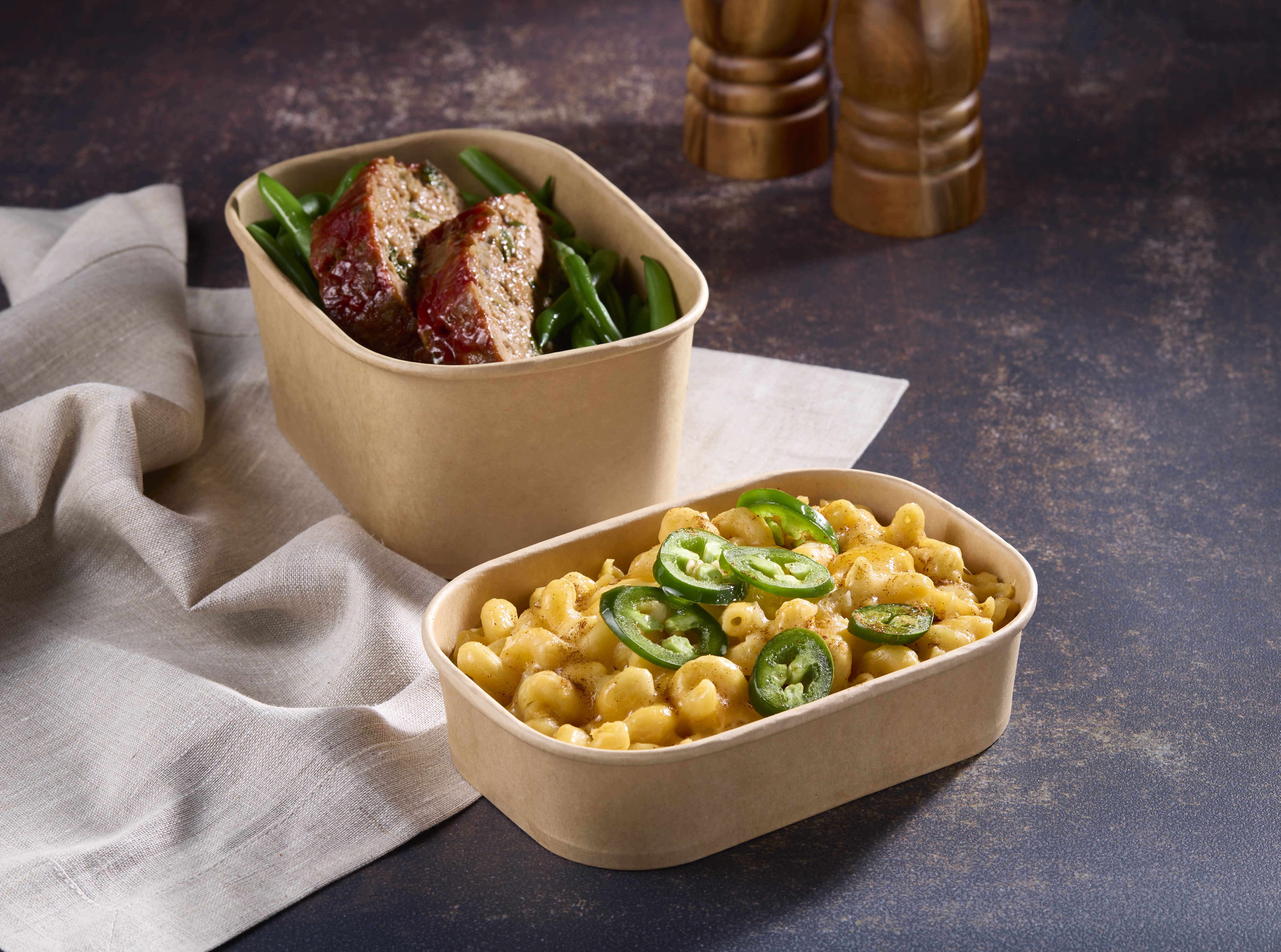 PK37016D300 16oz Kraft Rect Bowl 300/cs