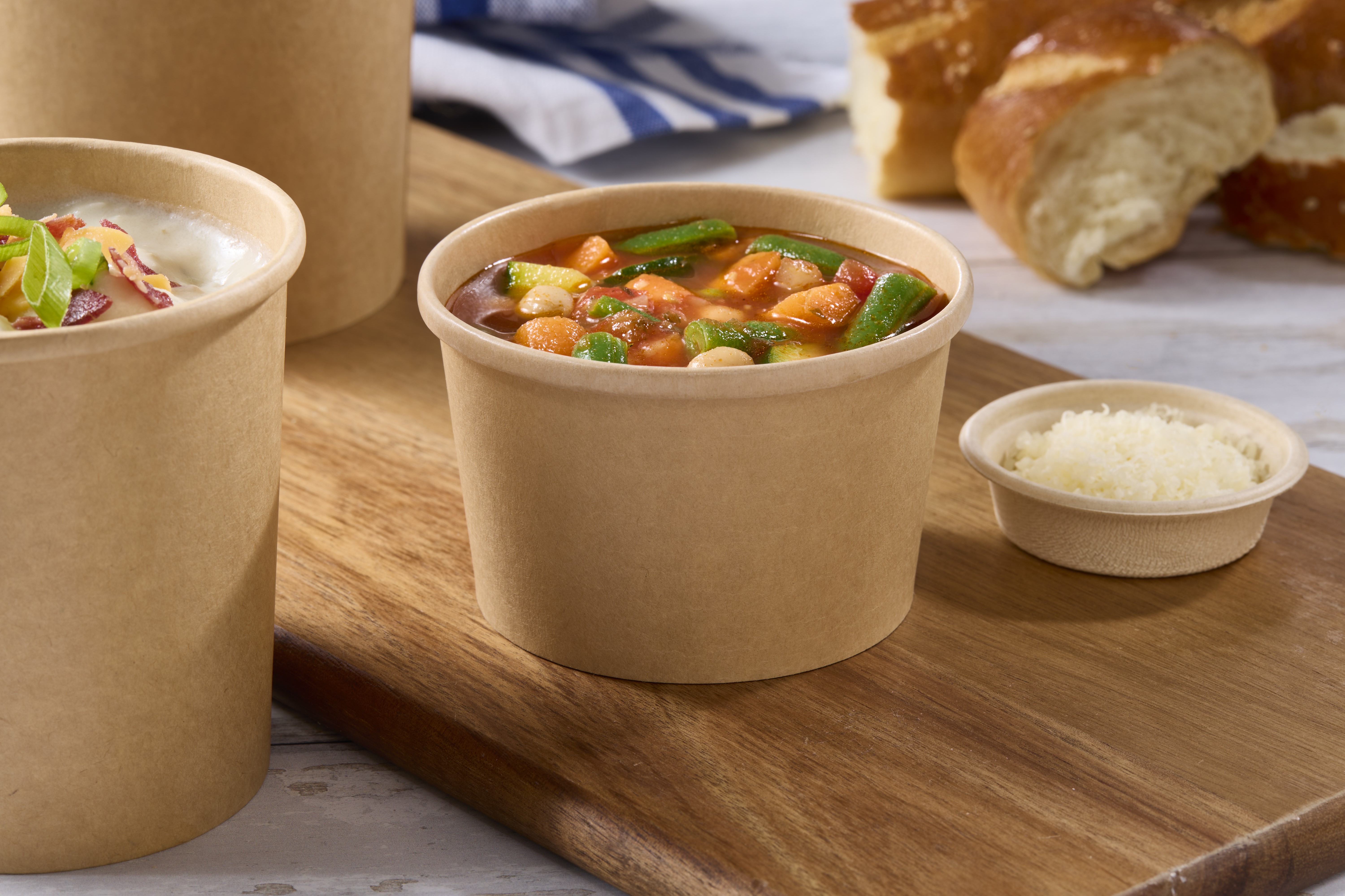 PK14008D500 8oz Kraft Paper Soup Cup 500/cs