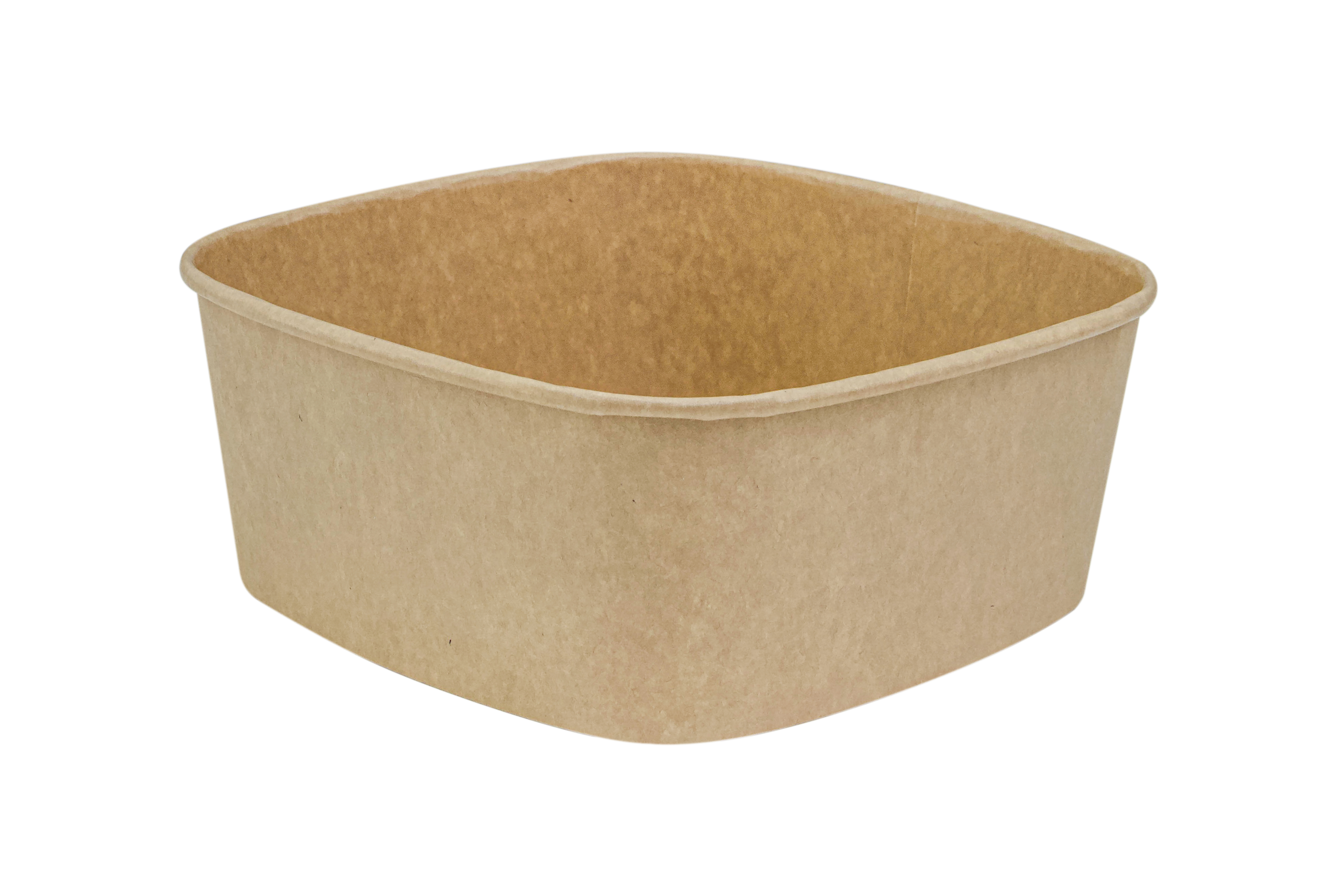 PKB27032D300 32oz Kraft Paper Square Bowl 300/cs