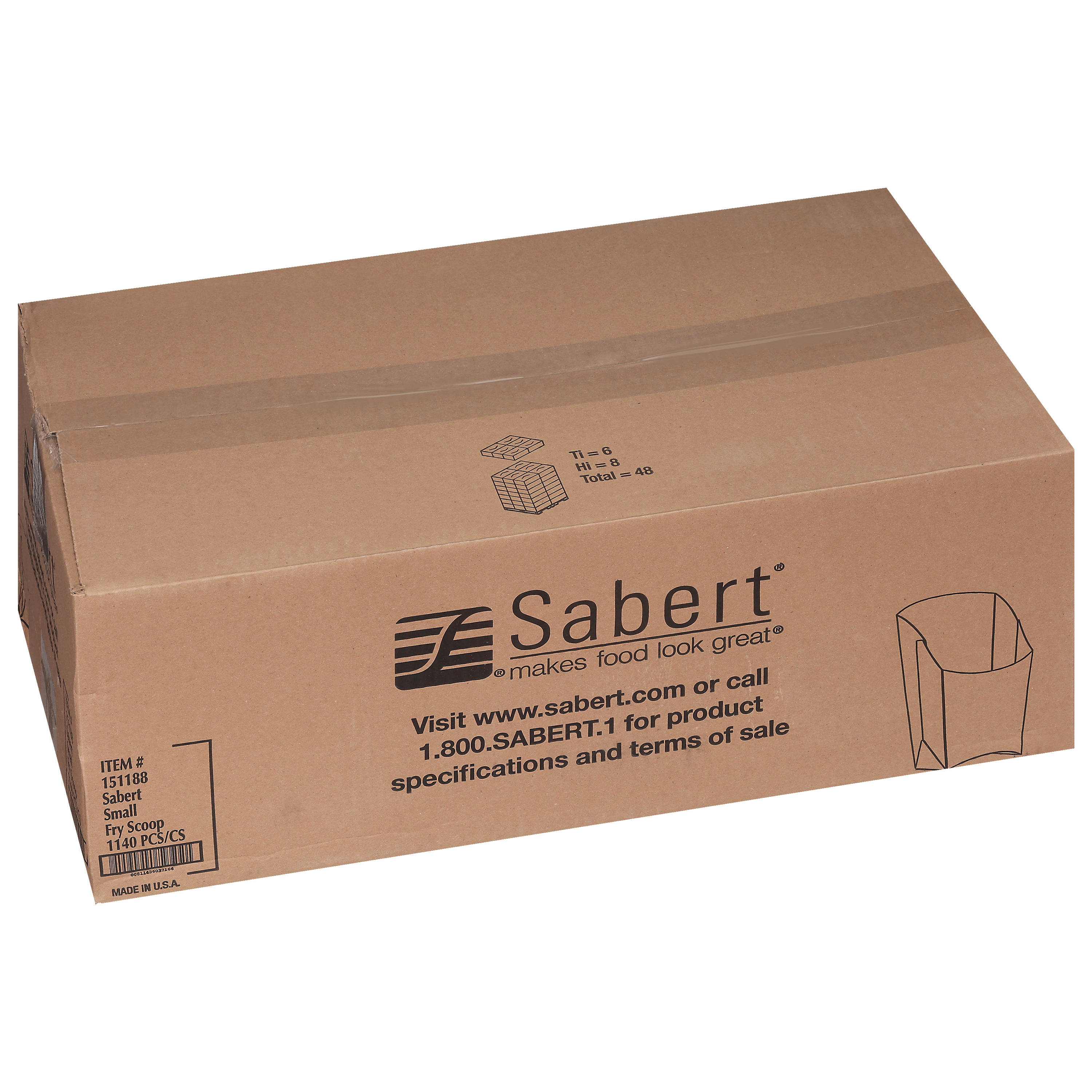 151188 3.5oz Kraft Small Fry Scoop Cup 1140/cs