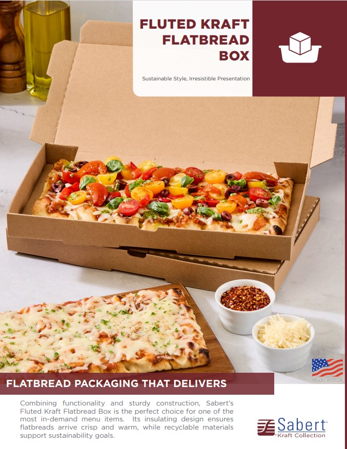 Kraft Collection: Fluted Kraft Flatbread Box