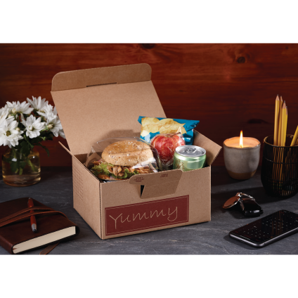 Kraft Tamper-Evident Lunch Box - Stock Print