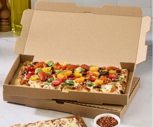 Sabert Stock Kraft Flatbread Box Plain 125/case