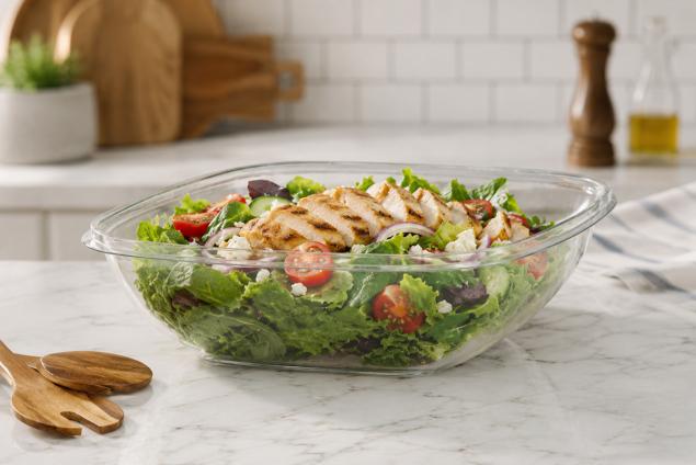 Clear 24 oz. Medium Square Bowl