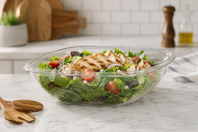 Clear 24 oz. Medium Square Bowl