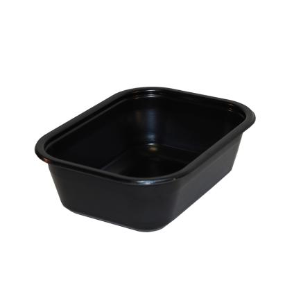 Black 22 oz. Small Rectangle Tray