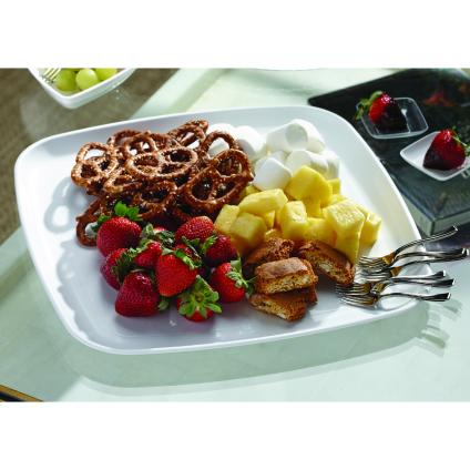 White PP 14.1" Mozaïk® Square Platter