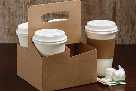 Kraft Four Cup Drink Carrier (holds 8-32 oz. cups)