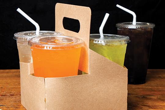 Kraft Four Cup Tall Drink Carrier (holds 8-32 oz. cups)