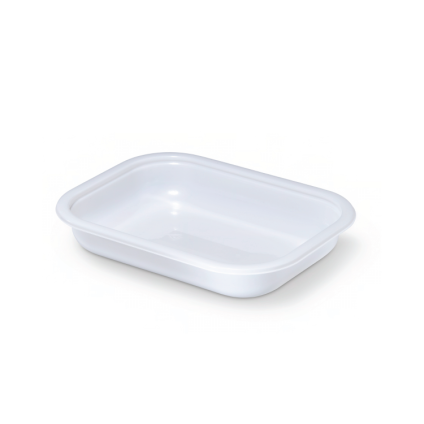 Bone White 12 oz. Small Rectangle Tray