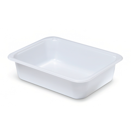 Bone White 45 oz. Medium Rectangle Tray