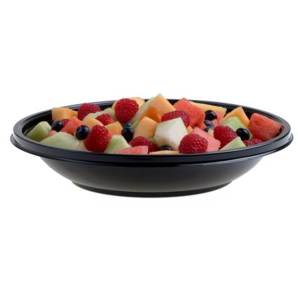 Black 24 oz. Shallow Large Round Bowl