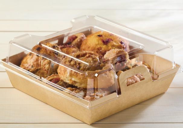 Clear PET Lid for Kraft 9” x 9” EcoSnap™ Square Container