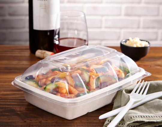 Recyclable Rectangle Dome Lid for Compostable Containers