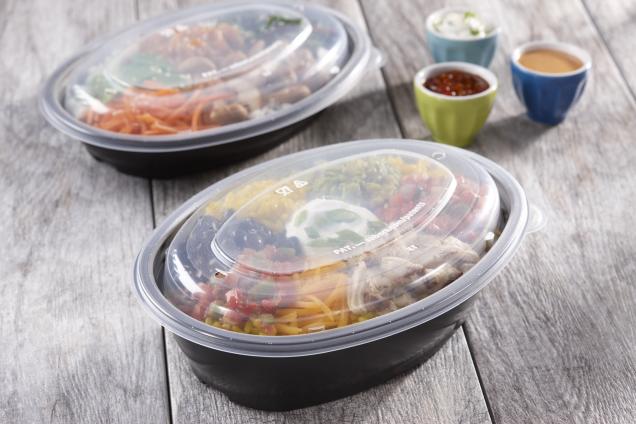 Clear PP Lid for 16, 30 oz. Oval Bowls