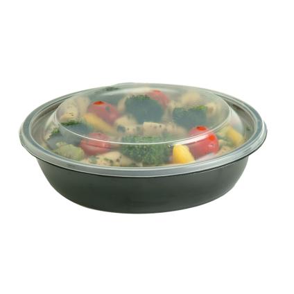 Black 32 oz. Medium Round Container