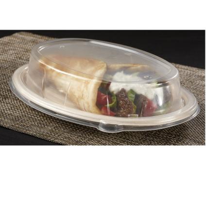 Clear Lid for Pulp Burrito Bowls & Small Oval Pulp Plate