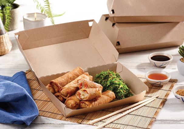 Kraft Medium Rectangle Fluted Clamshell