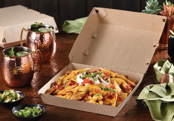 Kraft Jumbo Square Fluted Clamshell