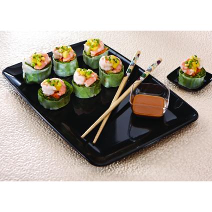 Black PP 8" x 11" Mozaïk® Rectangle Platter