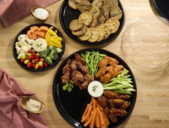 Black PP 12" SturdiWare® Round Platter