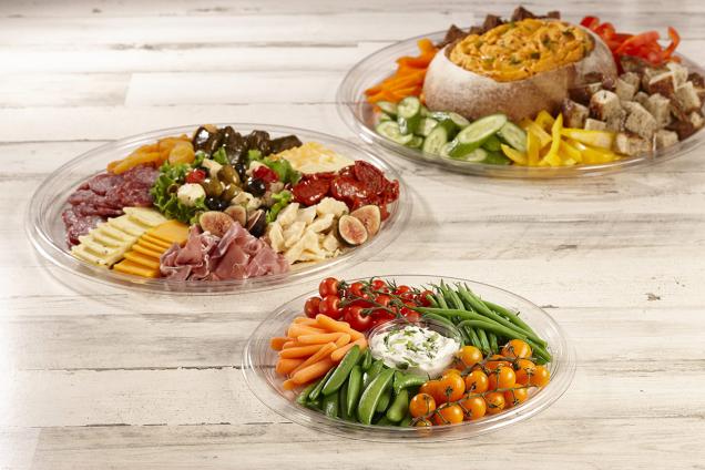 Clear 12" Onyx Round Platter