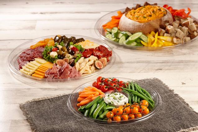 Clear 12” Onyx Round Platter with Clear High Dome Lid