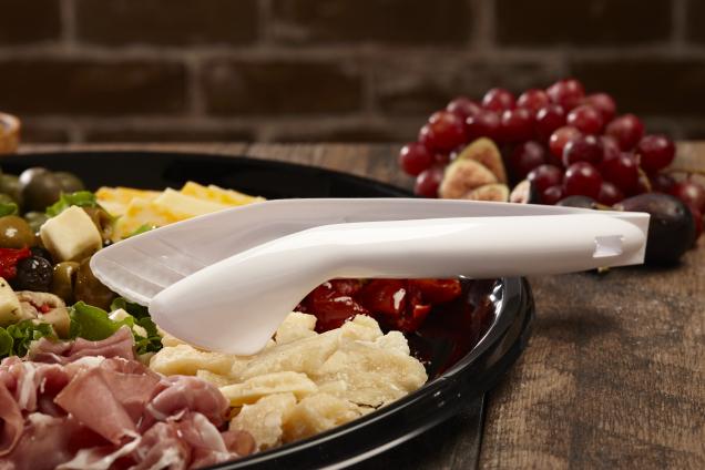 White 9" Snap 'N Serve™ Serving Tong