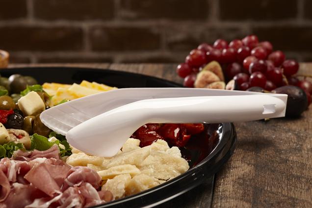 White 9" Snap 'N Serve™ Serving Tong