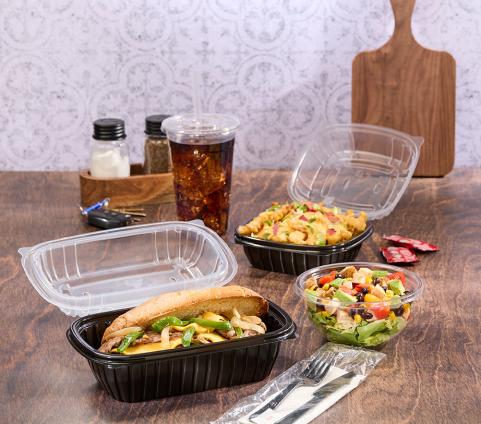 Classic Dual Color 6 x 9 Rectangle Hinged Container