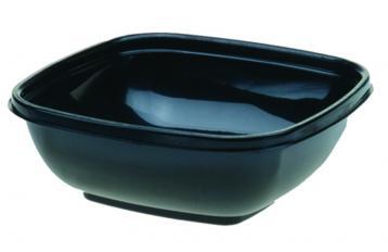 Black 32 oz. Medium Square Bowl