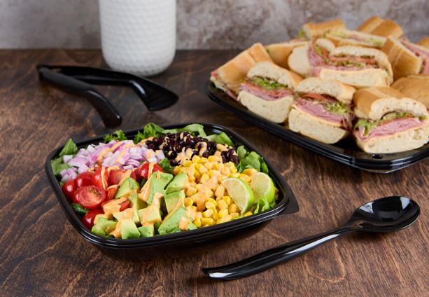 Black 48 oz. Large Square Bowl