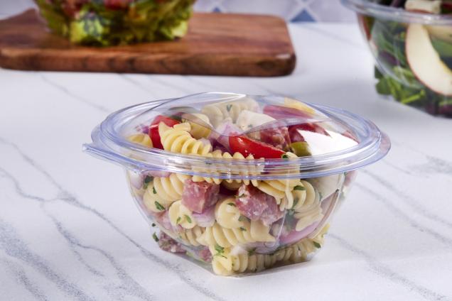 Clear 8 oz. Round Hinged Bowl