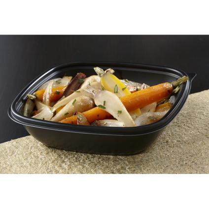 Black 16 oz. Small Square Container