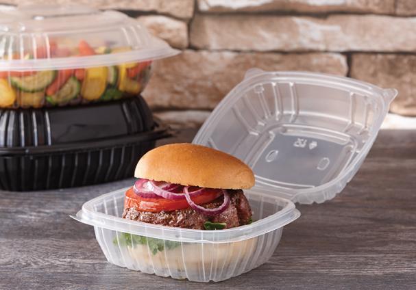 Classic Clear 6” x 6” Hinged Square Container