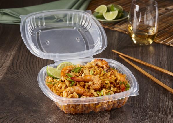 Classic Clear 8” x 8” Hinged Square Container