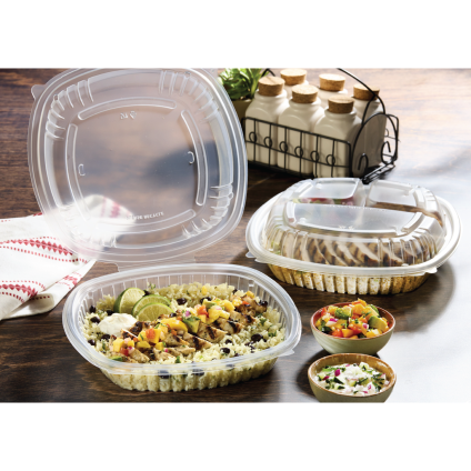 Classic Clear 10" x 10" Square Hinged Container