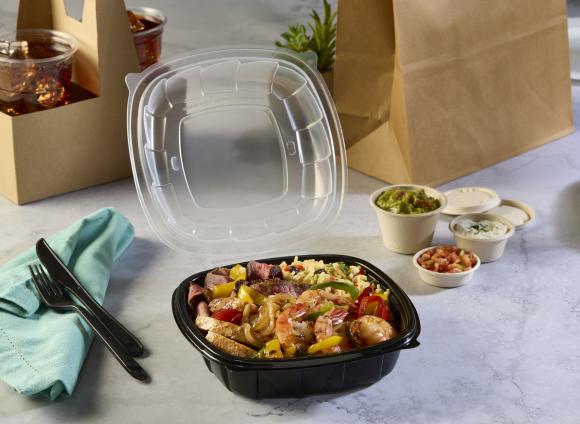 Deluxe Dual Color 8” x 8” Hinged Square Container