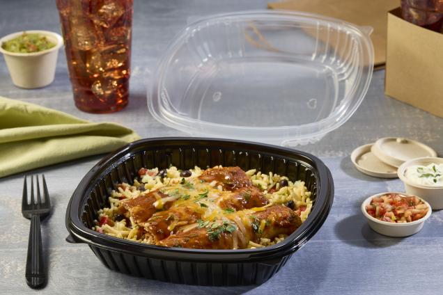 Classic Dual Color 9"x 9" Hinged Square Container