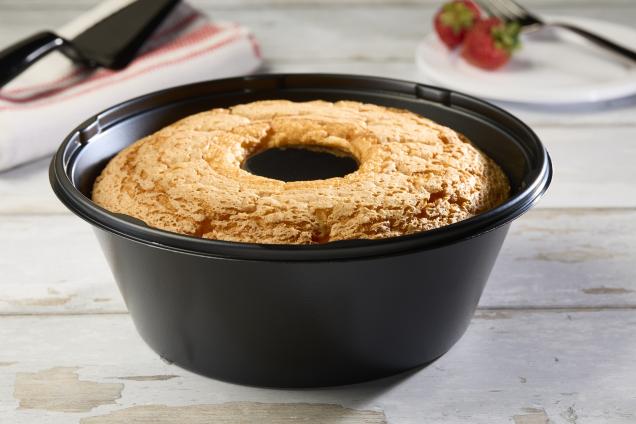 Black 8" CPET Angel Food Tray