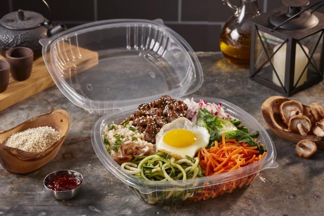 Classic Clear 9” x 9” Hinged Square Container