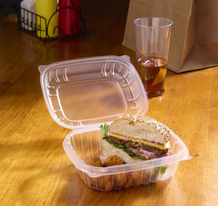 Clear PP 5x7 Rectangle Hinged Leftover Container