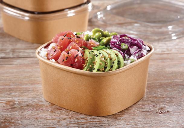 Kraft 16 oz. Paper Square Bowl