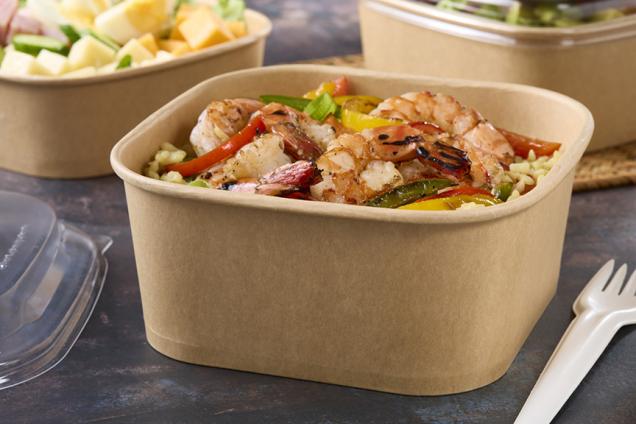Kraft 44 oz. Paper Square Bowl