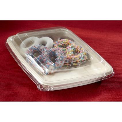 Clear Flat Lid for Rectangle Pulp Containers