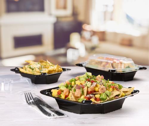 Black PP Twist & Crispy™ 8"x8" Square Container