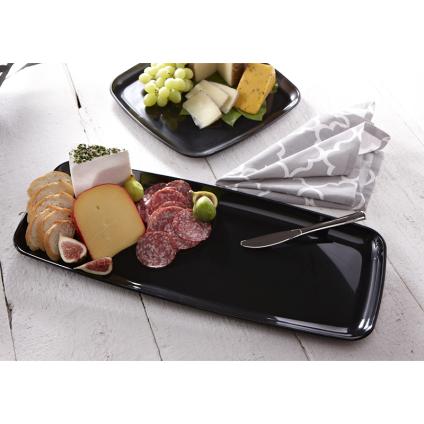 Black PP 9" x 22" Mozaïk® Rectangle Platter
