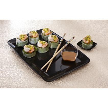 Black PP 5.9" x 9.5" Mozaïk® Rectangle Platter 