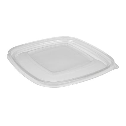 Clear Flat Lid for 8, 12, 16 oz. Small Square Bowls 